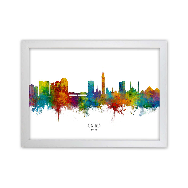 Cairo Egypt Skyline Art Print by Michael Tompsett White Grain