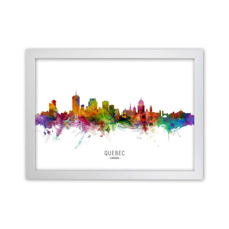 Quebec Canada Skyline Art Print by Michael Tompsett White Grain