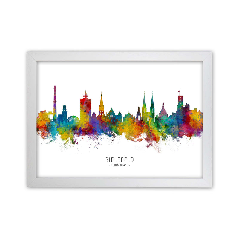 Bielefeld Deutschland Skyline Art Print by Michael Tompsett White Grain