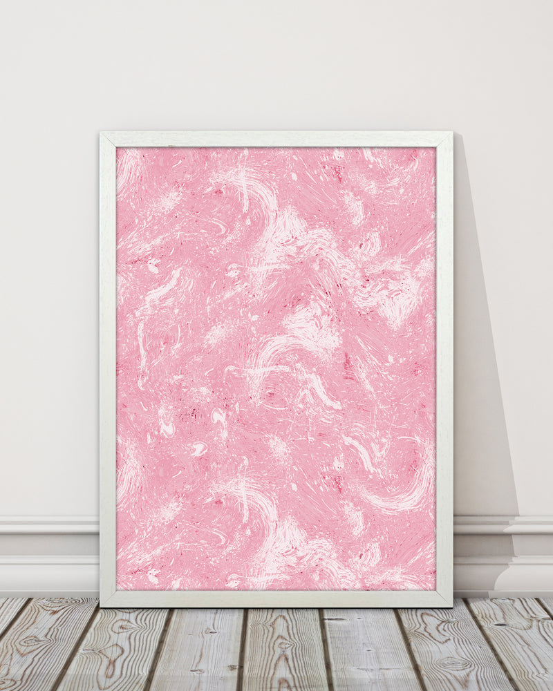 Abstract Dripping Painting Pink Abstract Art Print by Ninola Design
