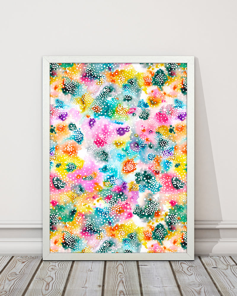 Experimental Surface Colorful Abstract Art Print by Ninola Design