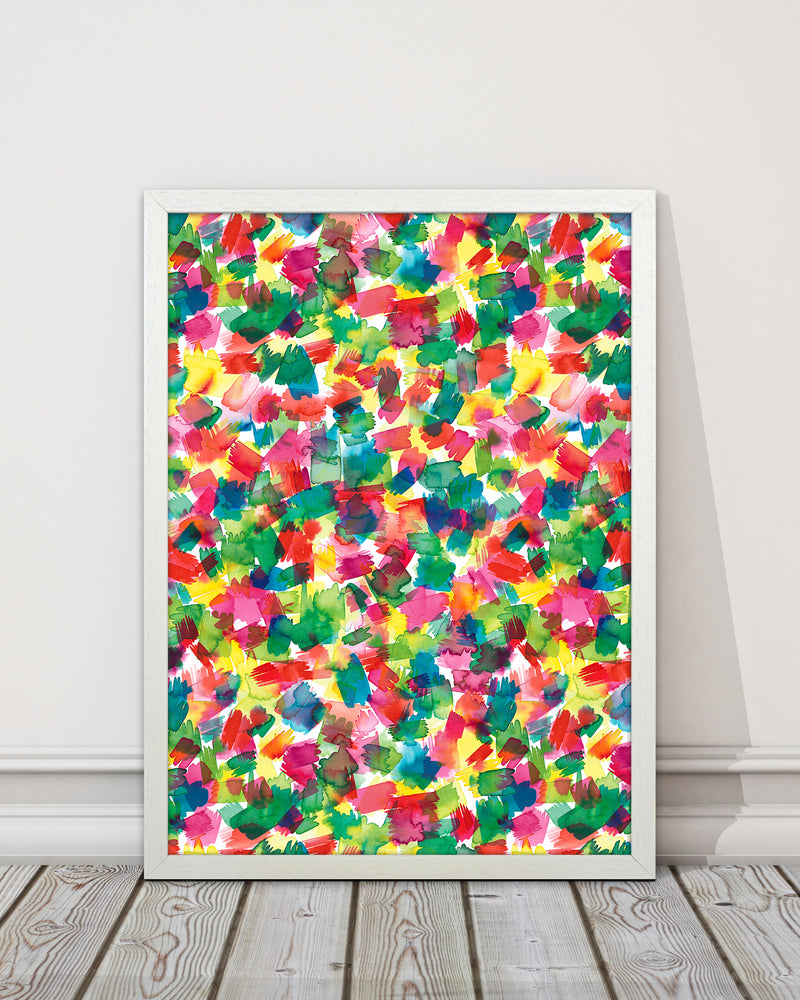 Spring Colors Multicolored Abstract Art Print by Ninola Design
