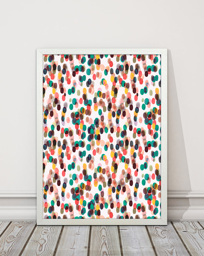 Relaxing Tropical Dots Abstract Art Print by Ninola Design