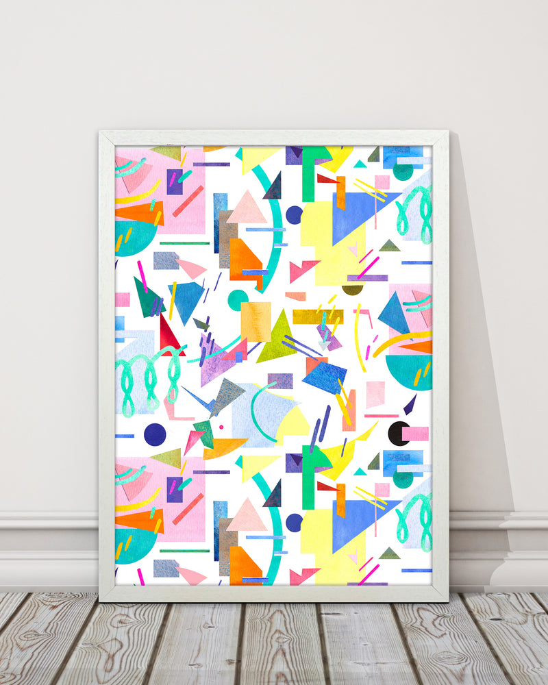 Geometric Collage Pop Abstract Art Print by Ninola Design