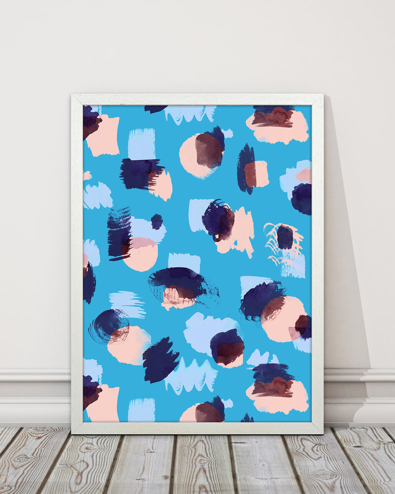 Abstract Stains Blue Abstract Art Print by Ninola Design