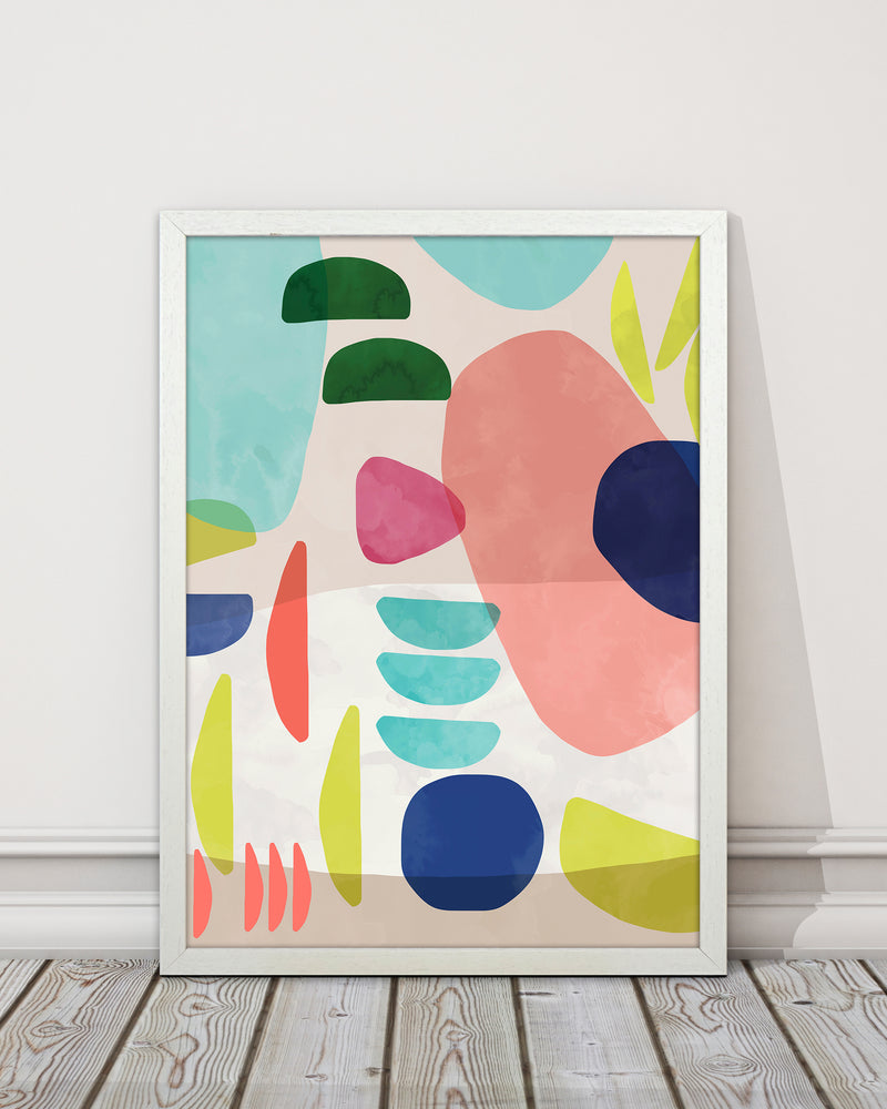 Organic Bold Shapes Abstract Art Print by Ninola Design