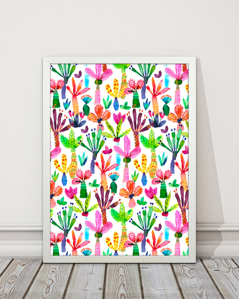 Palms Kids Garden Abstract Art Print by Ninola Design