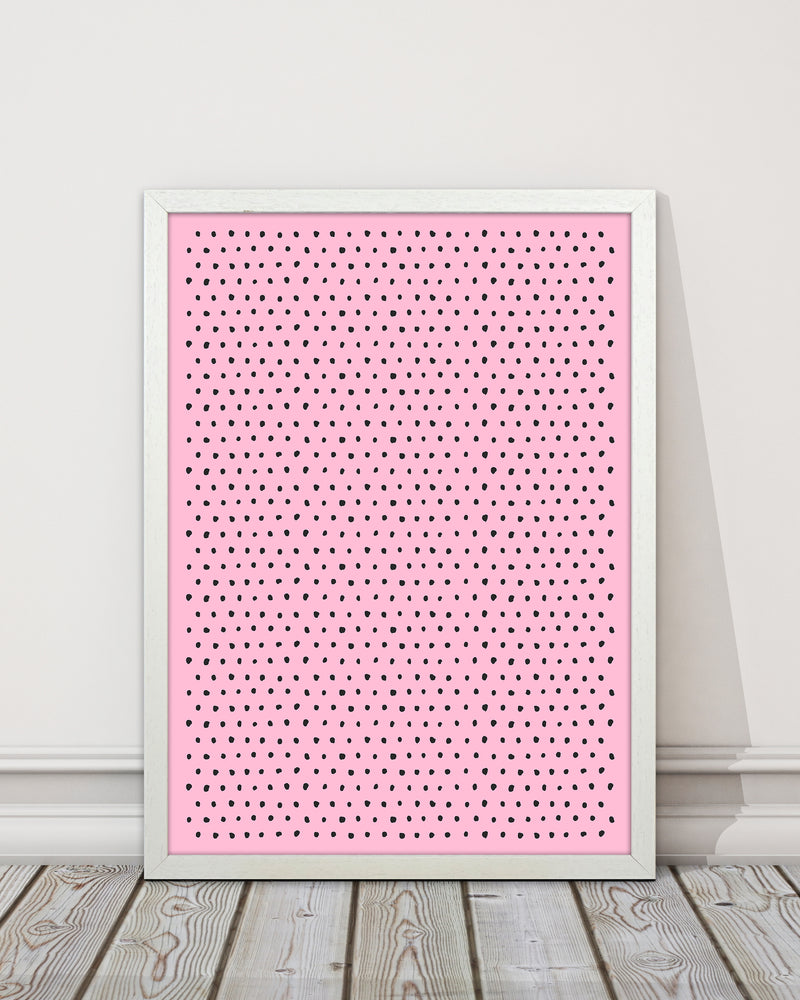 Artsy Dots Pink Abstract Art Print by Ninola Design