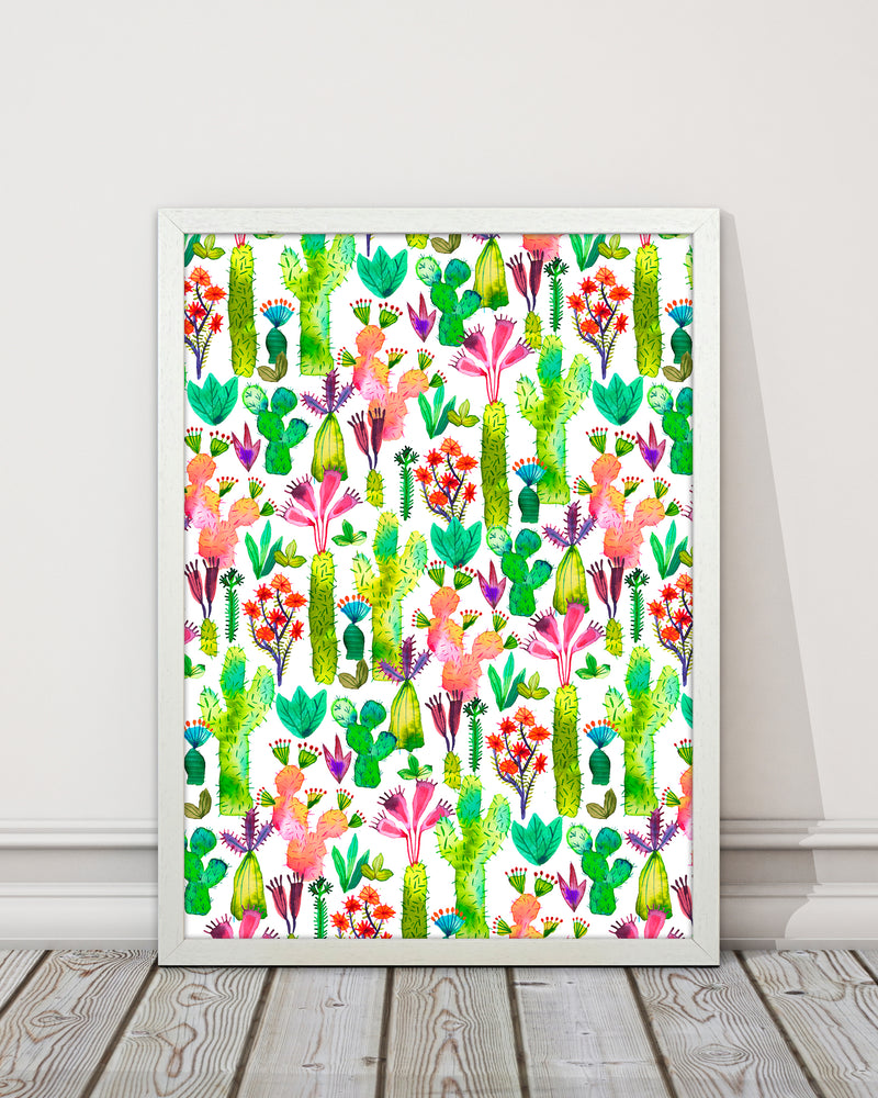 Cacti Garden Abstract Art Print by Ninola Design
