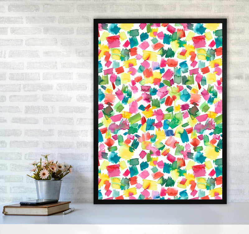 Abstract Spring Colorful Abstract Art Print by Ninola Design A1 White Frame