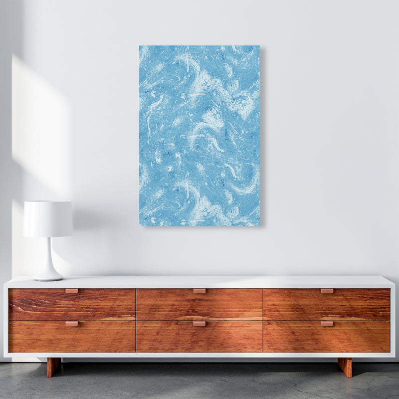 Abstract Dripping Painting Blue Abstract Art Print by Ninola Design A1 Canvas