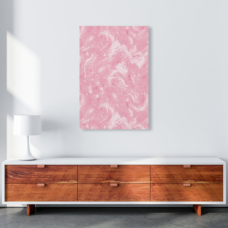 Abstract Dripping Painting Pink Abstract Art Print by Ninola Design A1 Canvas