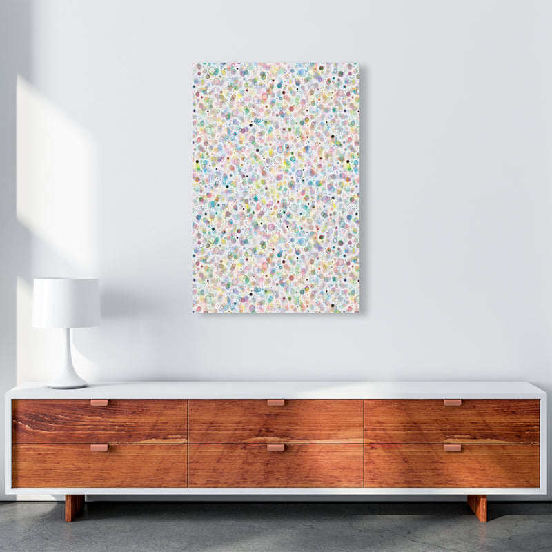 Cosmic Bubbles Multicolored Abstract Art Print by Ninola Design A1 Canvas