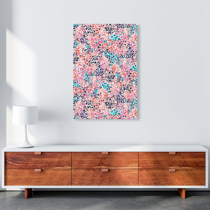 Speckled Watercolor Pink Abstract Art Print by Ninola Design A1 Canvas