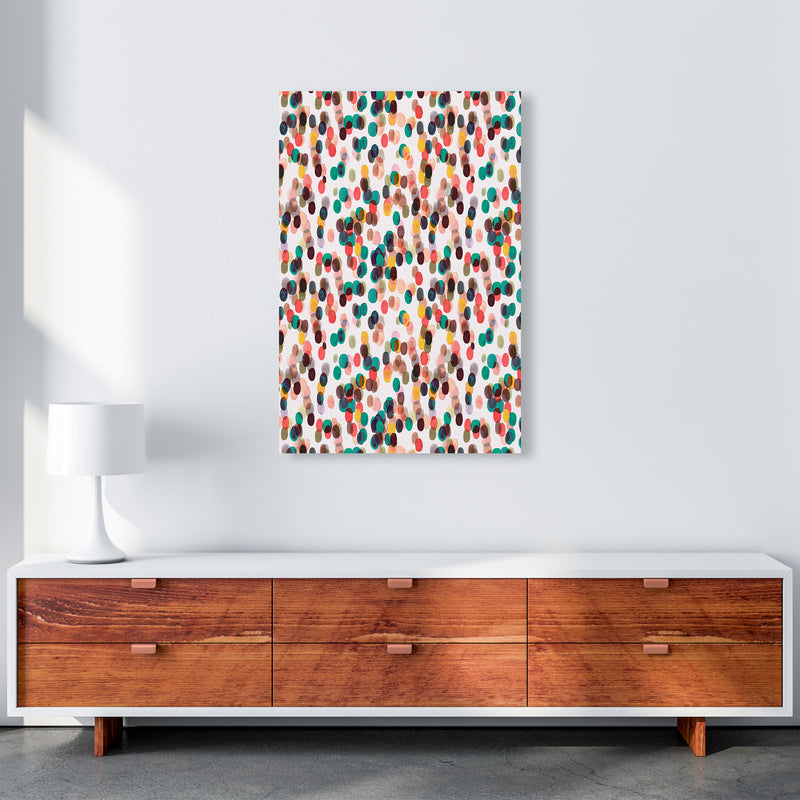 Relaxing Tropical Dots Abstract Art Print by Ninola Design A1 Canvas