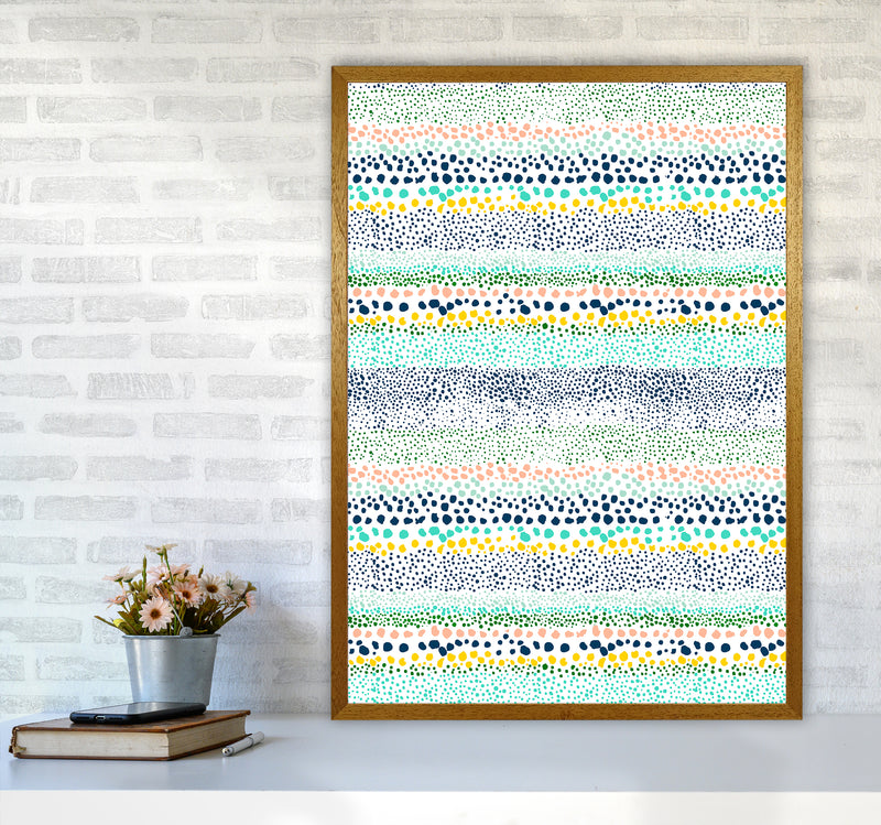Little Textured Minimal Dots White Abstract Art Print by Ninola Design A1 Print Only