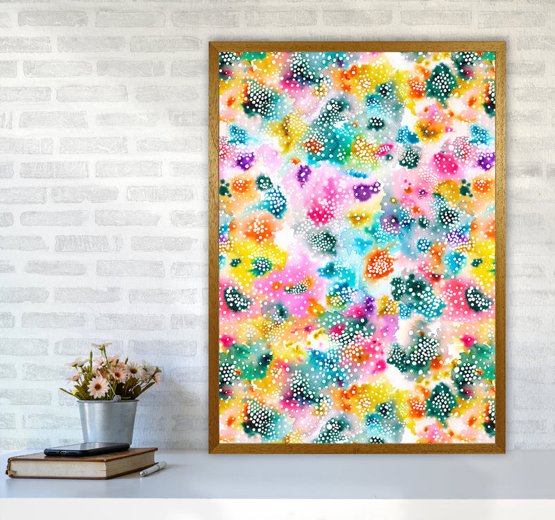 Experimental Surface Colorful Abstract Art Print by Ninola Design A1 Print Only