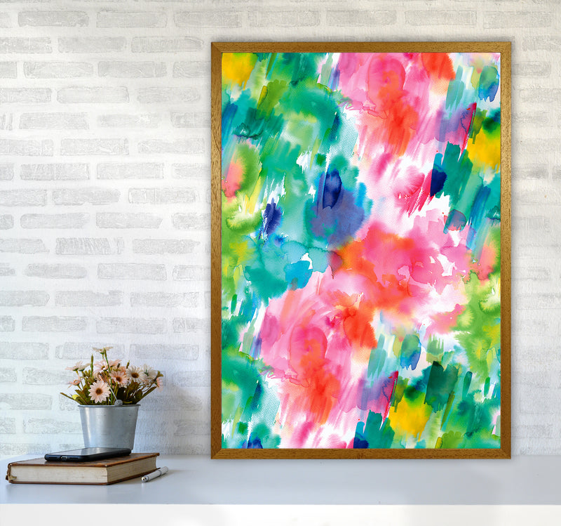 Painterly Waterolor Texture Abstract Art Print by Ninola Design A1 Print Only