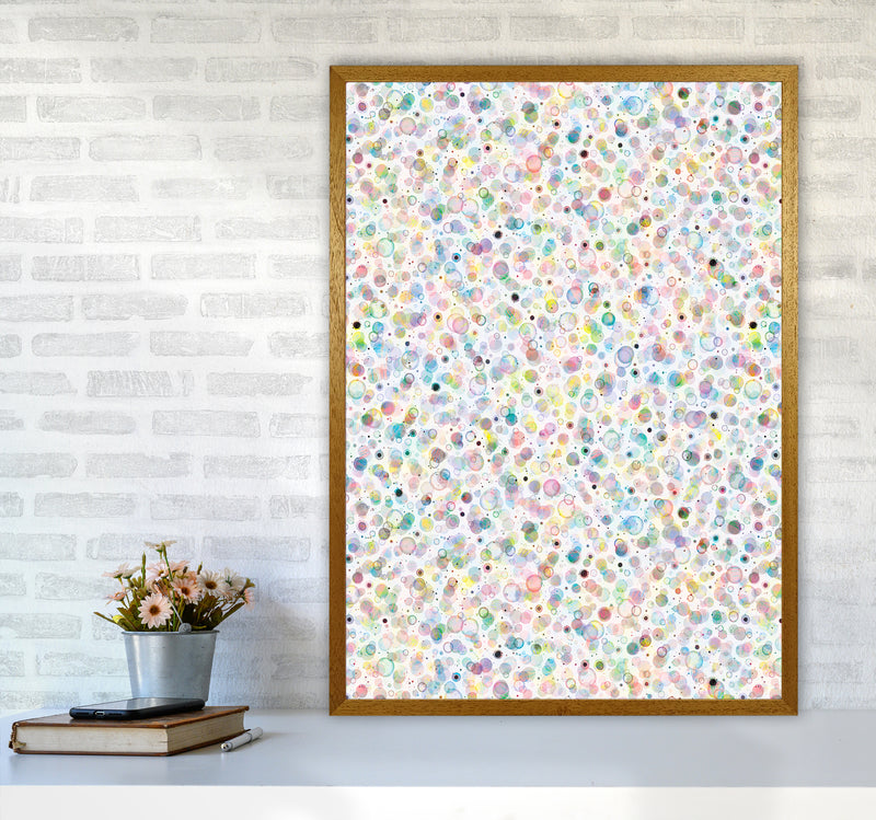 Cosmic Bubbles Multicolored Abstract Art Print by Ninola Design A1 Print Only