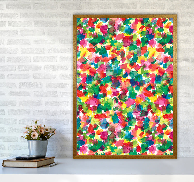 Spring Colors Multicolored Abstract Art Print by Ninola Design A1 Print Only