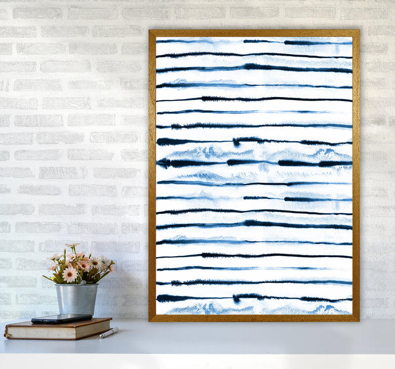 Electric Ink Lines White Abstract Art Print by Ninola Design A1 Print Only