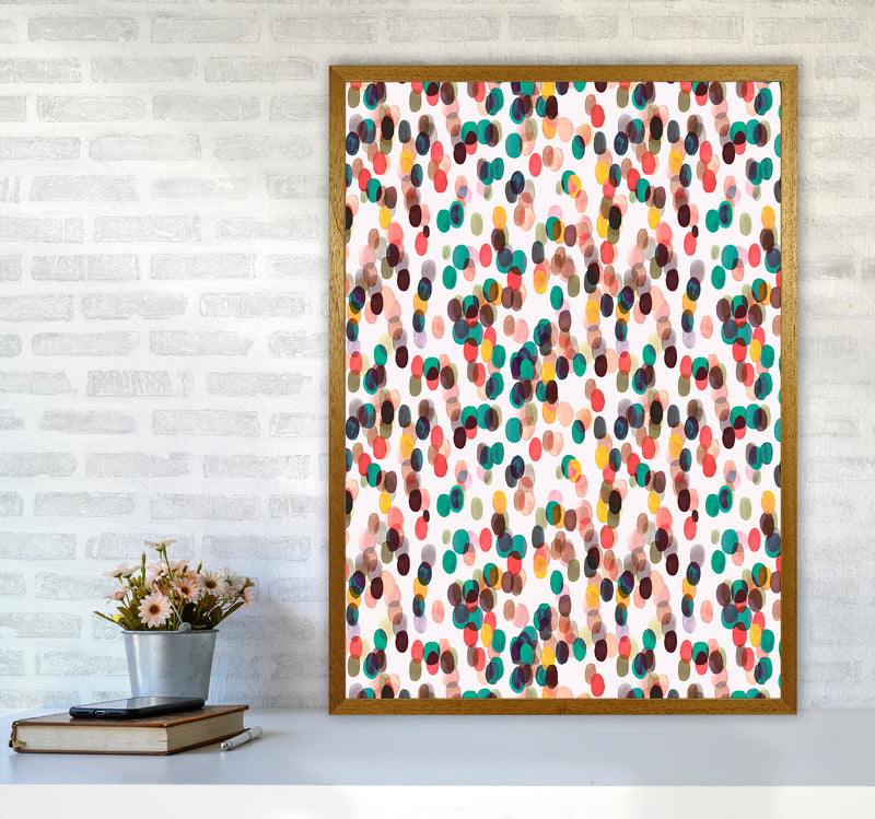 Relaxing Tropical Dots Abstract Art Print by Ninola Design A1 Print Only