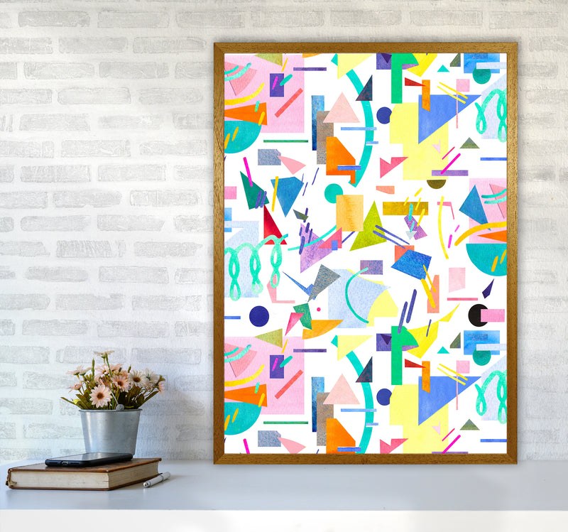 Geometric Collage Pop Abstract Art Print by Ninola Design A1 Print Only