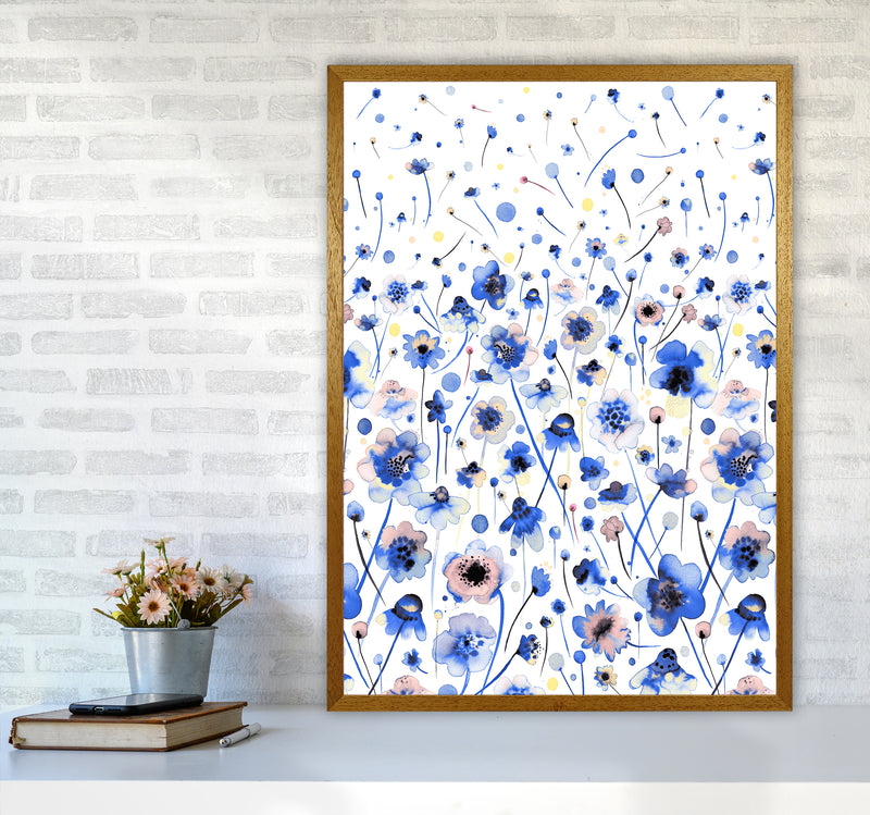 Ink Flowers Degraded Abstract Art Print by Ninola Design A1 Print Only