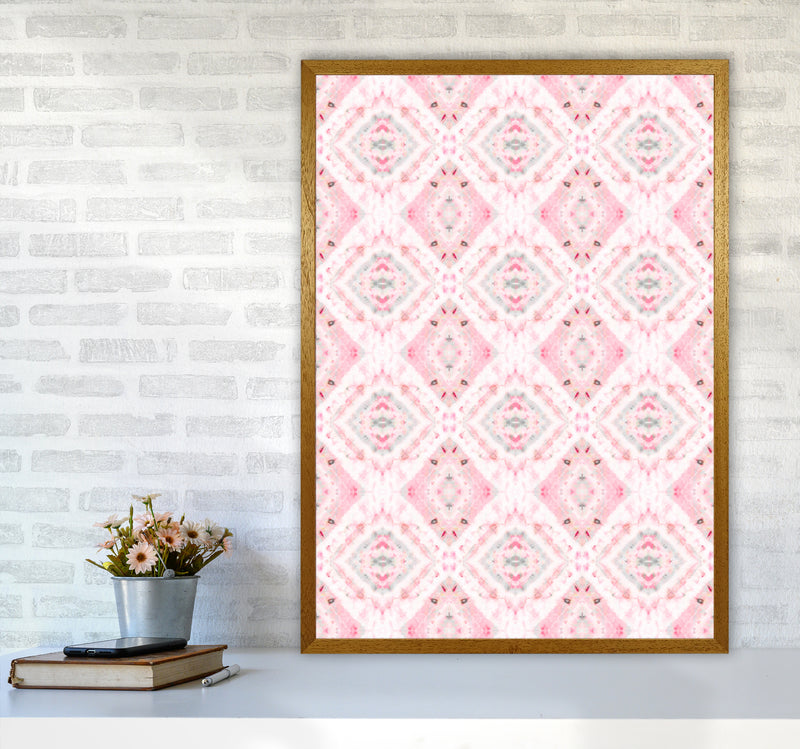 Boho Shibori Pink Abstract Art Print by Ninola Design A1 Print Only