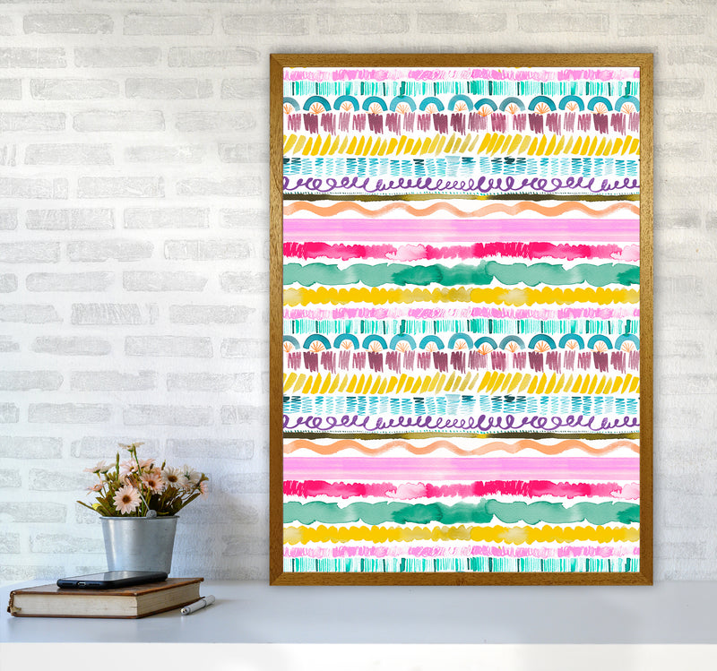 Garlands Tribal Abstract Art Print by Ninola Design A1 Print Only