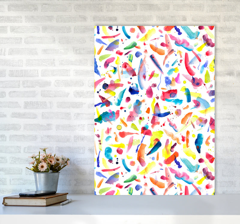 Colorful Summer Flavours Abstract Art Print by Ninola Design A1 Black Frame