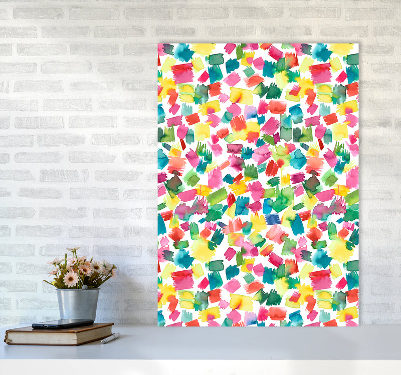 Abstract Spring Colorful Abstract Art Print by Ninola Design A1 Black Frame