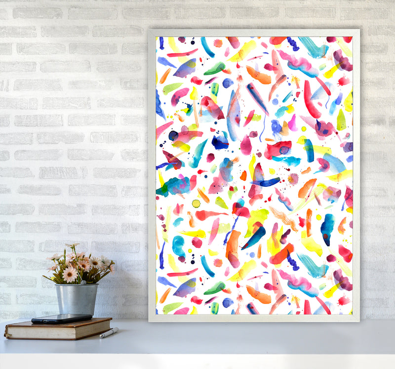 Colorful Summer Flavours Abstract Art Print by Ninola Design A1 Oak Frame