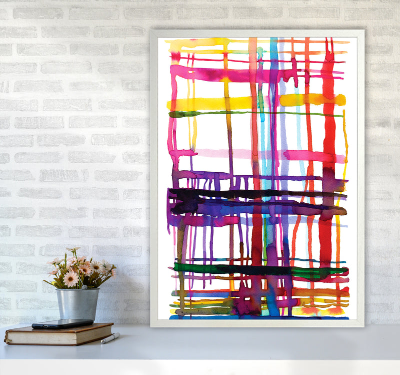 Loom Telar Abstract Art Print by Ninola Design A1 Oak Frame