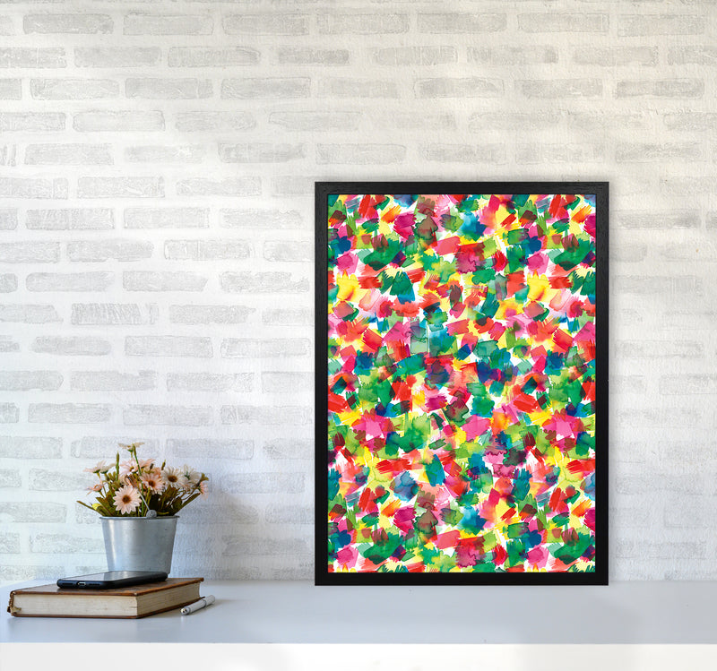 Spring Colors Multicolored Abstract Art Print by Ninola Design A2 White Frame