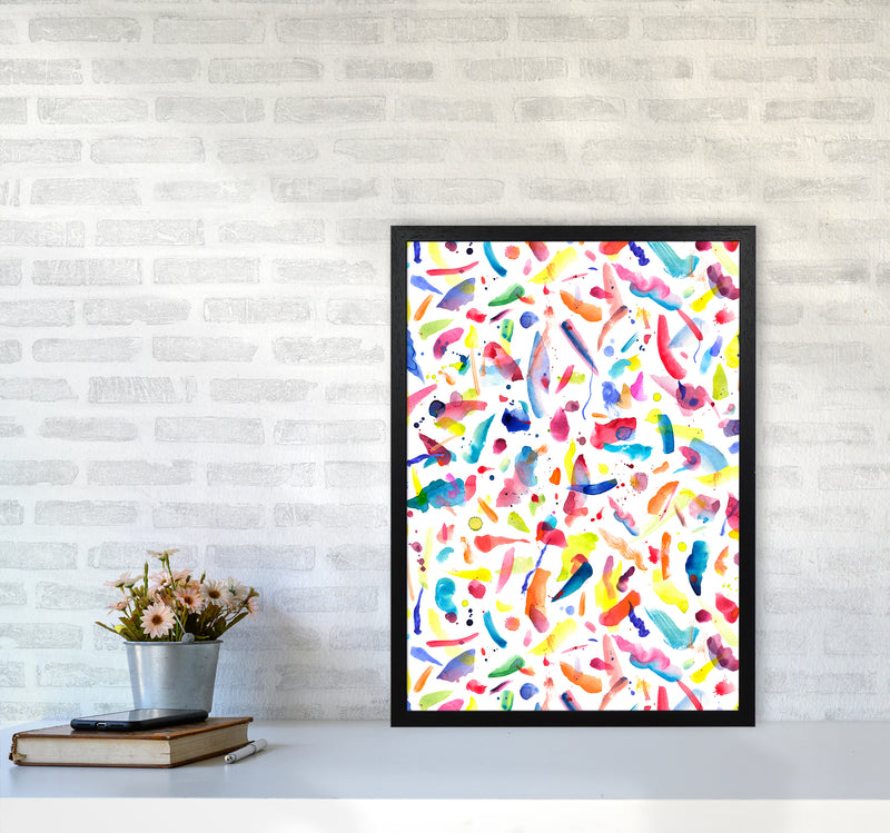 Colorful Summer Flavours Abstract Art Print by Ninola Design A2 White Frame
