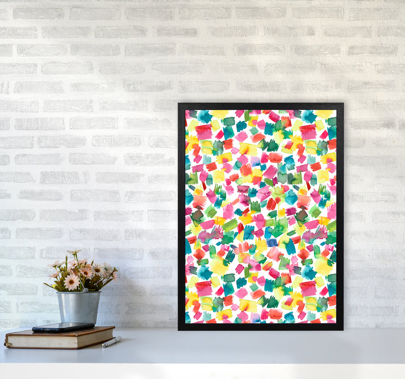 Abstract Spring Colorful Abstract Art Print by Ninola Design A2 White Frame