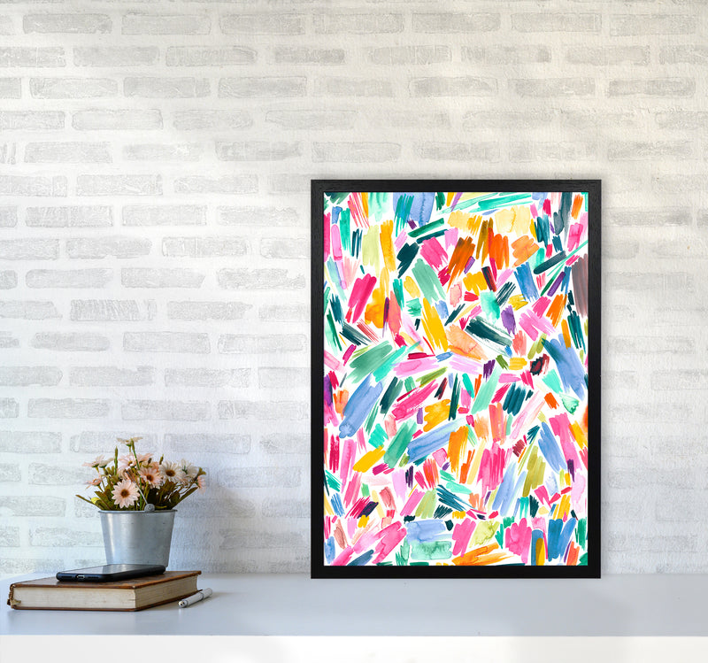 Artist Simple Pleasure Abstract Art Print by Ninola Design A2 White Frame