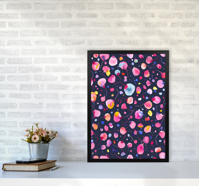 Flying Seeds Abstract Art Print by Ninola Design A2 White Frame