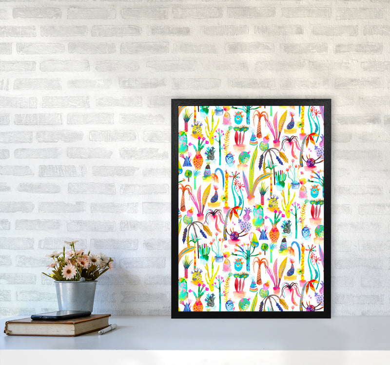 Lush Garden Abstract Art Print by Ninola Design A2 White Frame