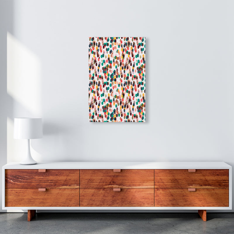 Relaxing Tropical Dots Abstract Art Print by Ninola Design A2 Canvas