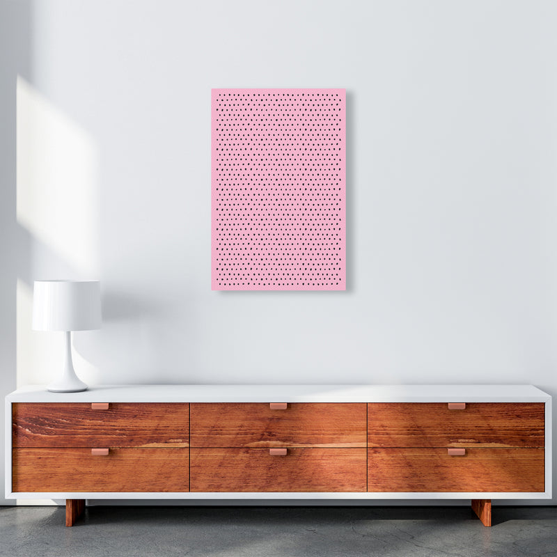 Artsy Dots Pink Abstract Art Print by Ninola Design A2 Canvas