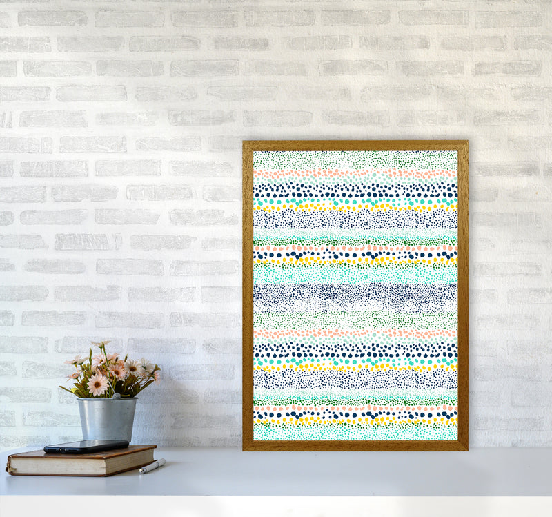 Little Textured Minimal Dots White Abstract Art Print by Ninola Design A2 Print Only