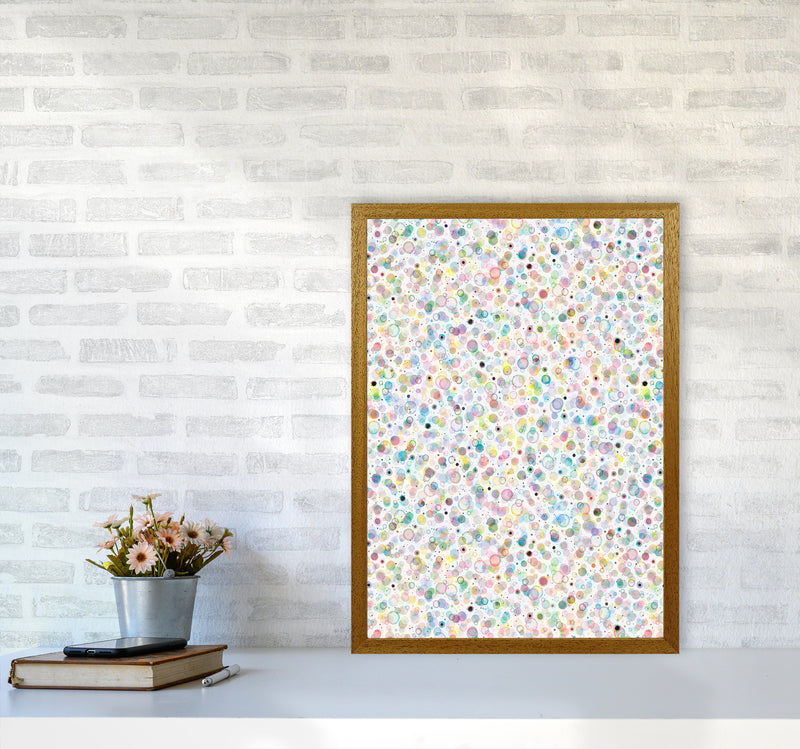 Cosmic Bubbles Multicolored Abstract Art Print by Ninola Design A2 Print Only