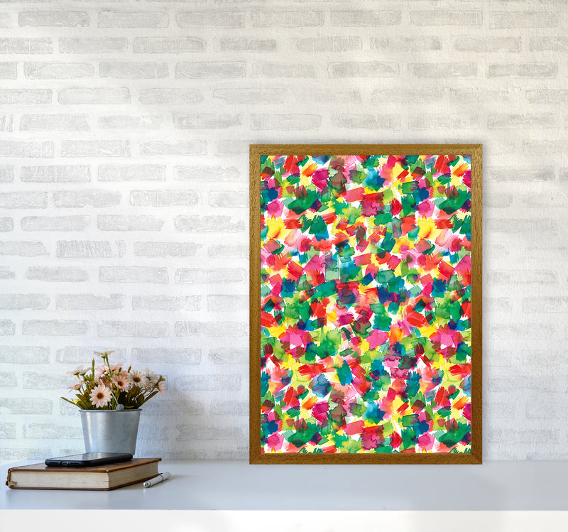 Spring Colors Multicolored Abstract Art Print by Ninola Design A2 Print Only
