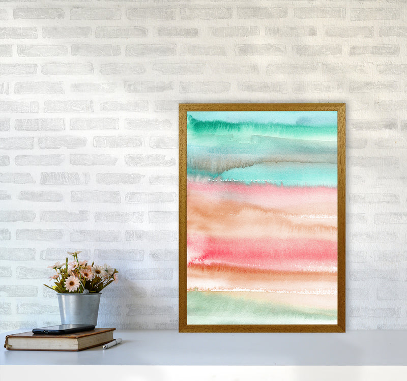 Gradient Watercolor Melon Abstract Art Print by Ninola Design A2 Print Only