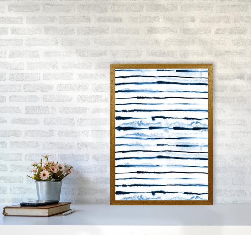 Electric Ink Lines White Abstract Art Print by Ninola Design A2 Print Only