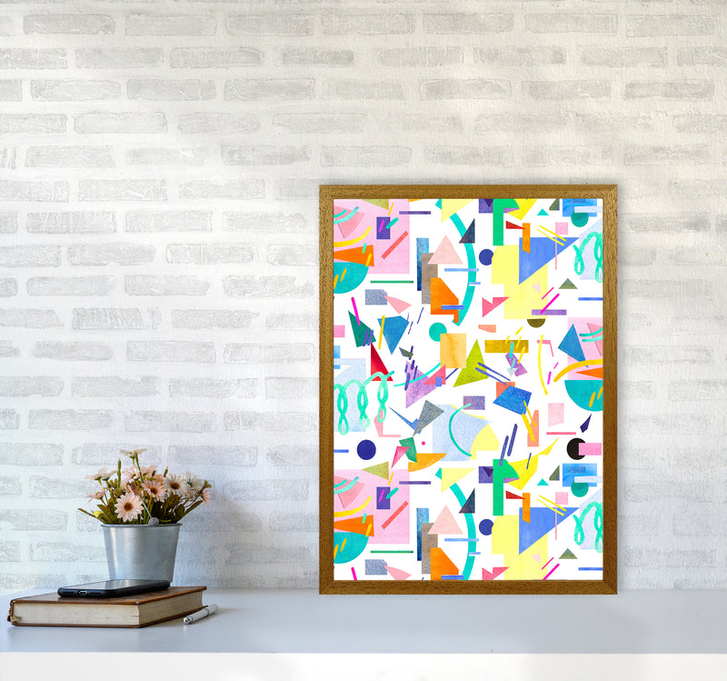 Geometric Collage Pop Abstract Art Print by Ninola Design A2 Print Only