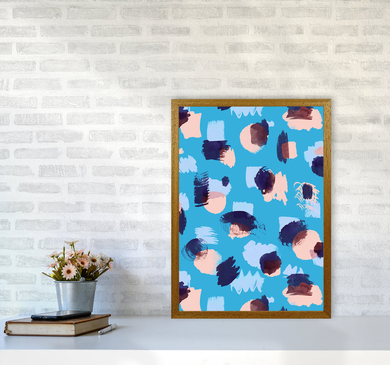 Abstract Stains Blue Abstract Art Print by Ninola Design A2 Print Only