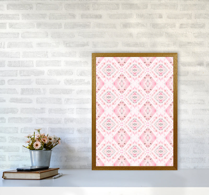 Boho Shibori Pink Abstract Art Print by Ninola Design A2 Print Only